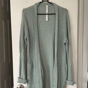 Lululemon Cashlu Sweater Wrap Heathered Silver Blue Women’s xs